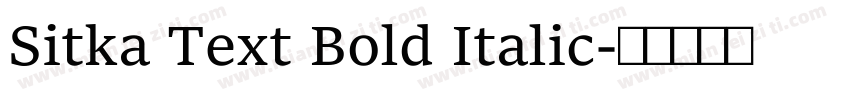 Sitka Text Bold Italic字体转换